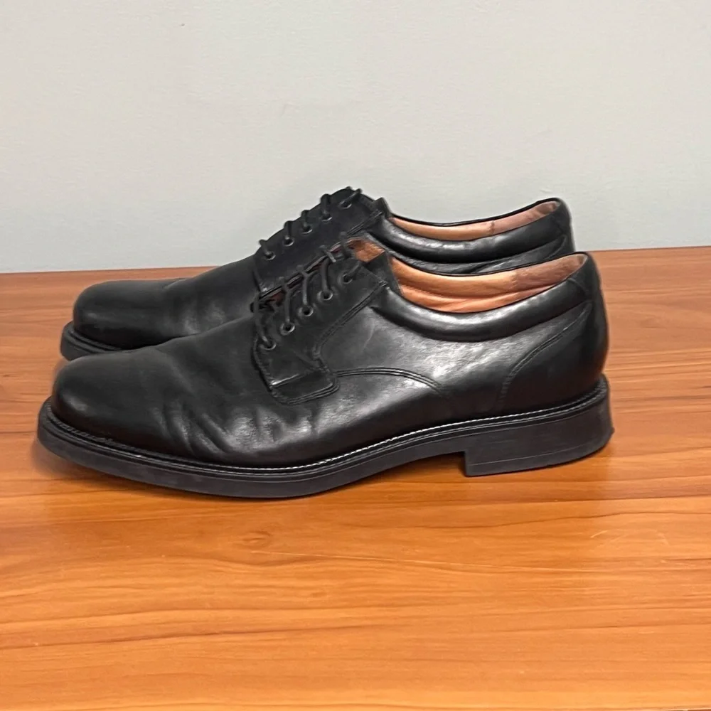 Bostonian Strada Italian Made Black Leather Oxford Dress Shoe Sz 13